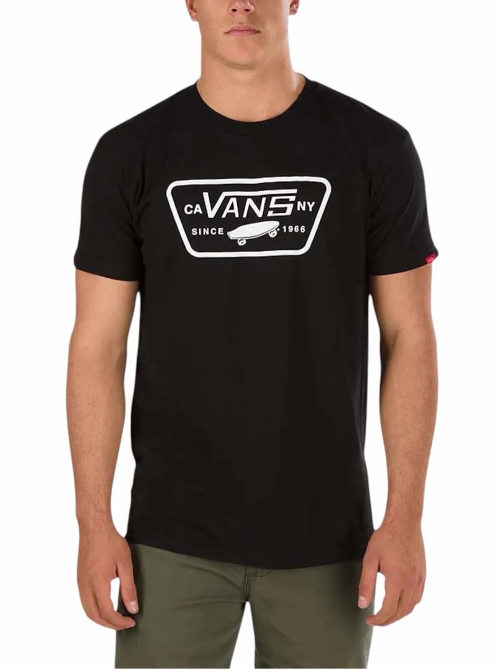 VANS Full Patch Skateboard Logo T-Shirt Black Men’s Medium